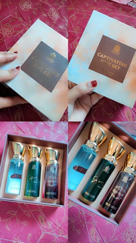 Customer photo review of Captivating Trio 3 Pcs Set Of Premium Perfume Spray