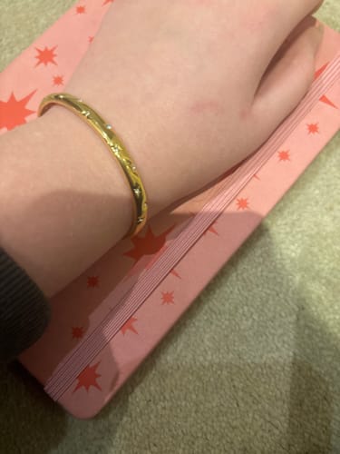 Customer photo review of Amelia Crystal Gold Star Bangle