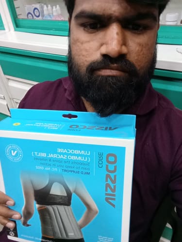 Customer photo review of Lumbocare (Lumbo Sacral Belt) | Provides Support to the Lower Back | Pain solution for Back and Abdomen (Grey)