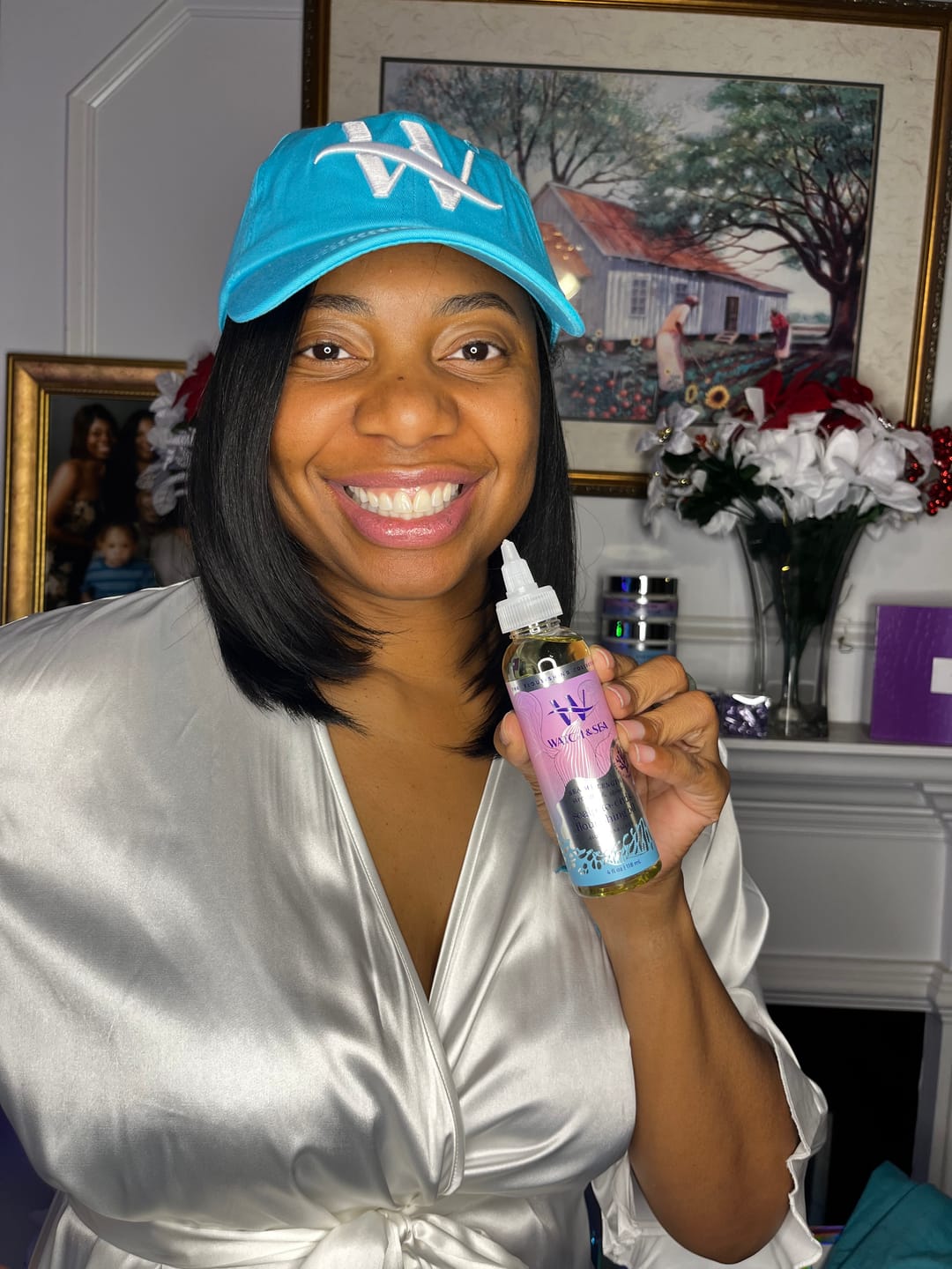 Customer photo review of “SEA MY LENGTH” Strength & Shine Scalp-to-End Flourishing Oil Biotin Enriched
