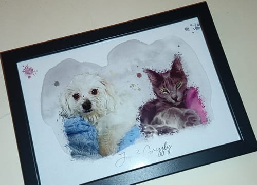 Customer photo review of Πορτραίτο Κατοικίδιου - Νερομπογιά