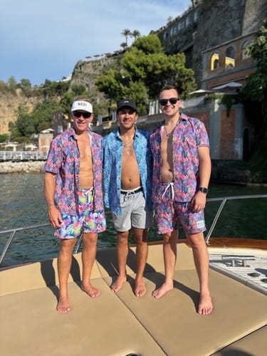 Customer photo review of Vacation Palms Swimsuit Shorts