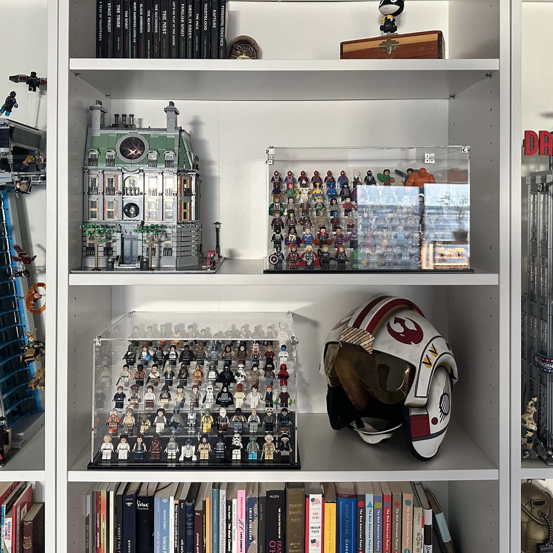 Customer photo review of Display Case for LEGO® 72 minifigures fits 1/2 IKEA Billy