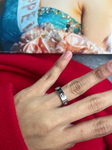 Customer photo review of Love Stud Ring