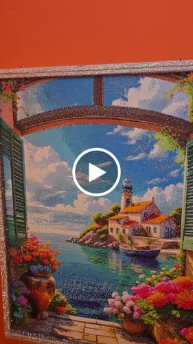 Customer video review of 5D Diamond Painting AB Steine Blumenstrauß