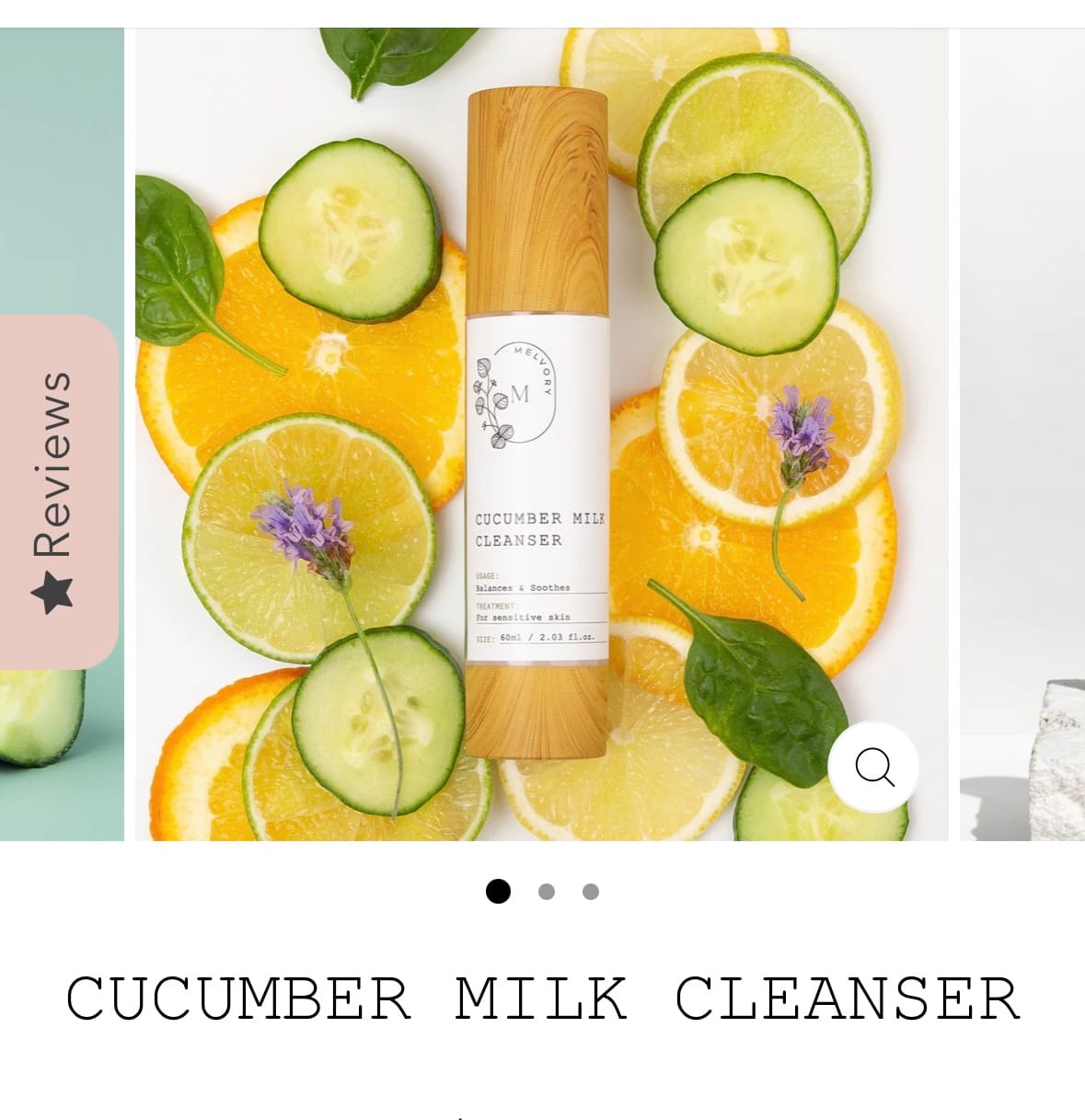 Customer photo review of Cucumber Milk Cleanser