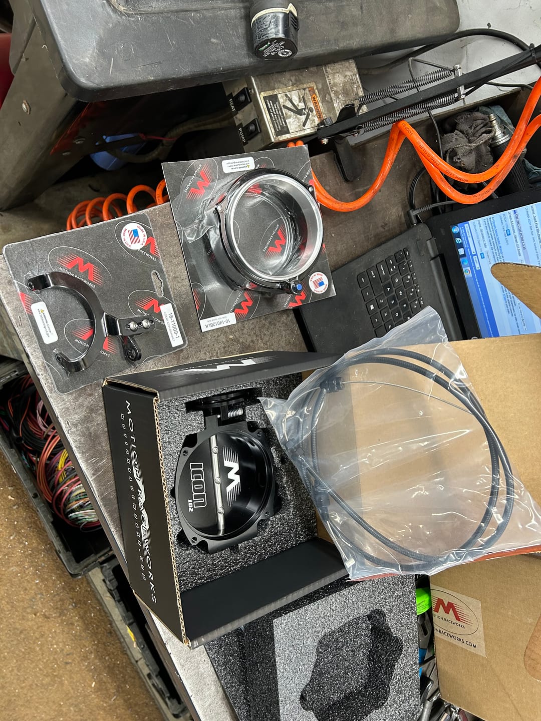 Customer photo review of ICON 102/105mm Cable Drive Throttle Body (Black) w/ Interchangeable Connection