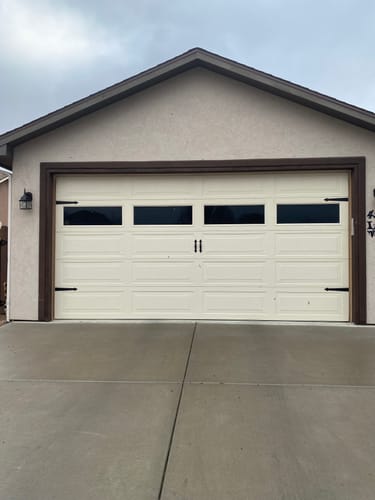 Customer photo review of Decorative Magnetic Garage Door Kit (6-Piece)