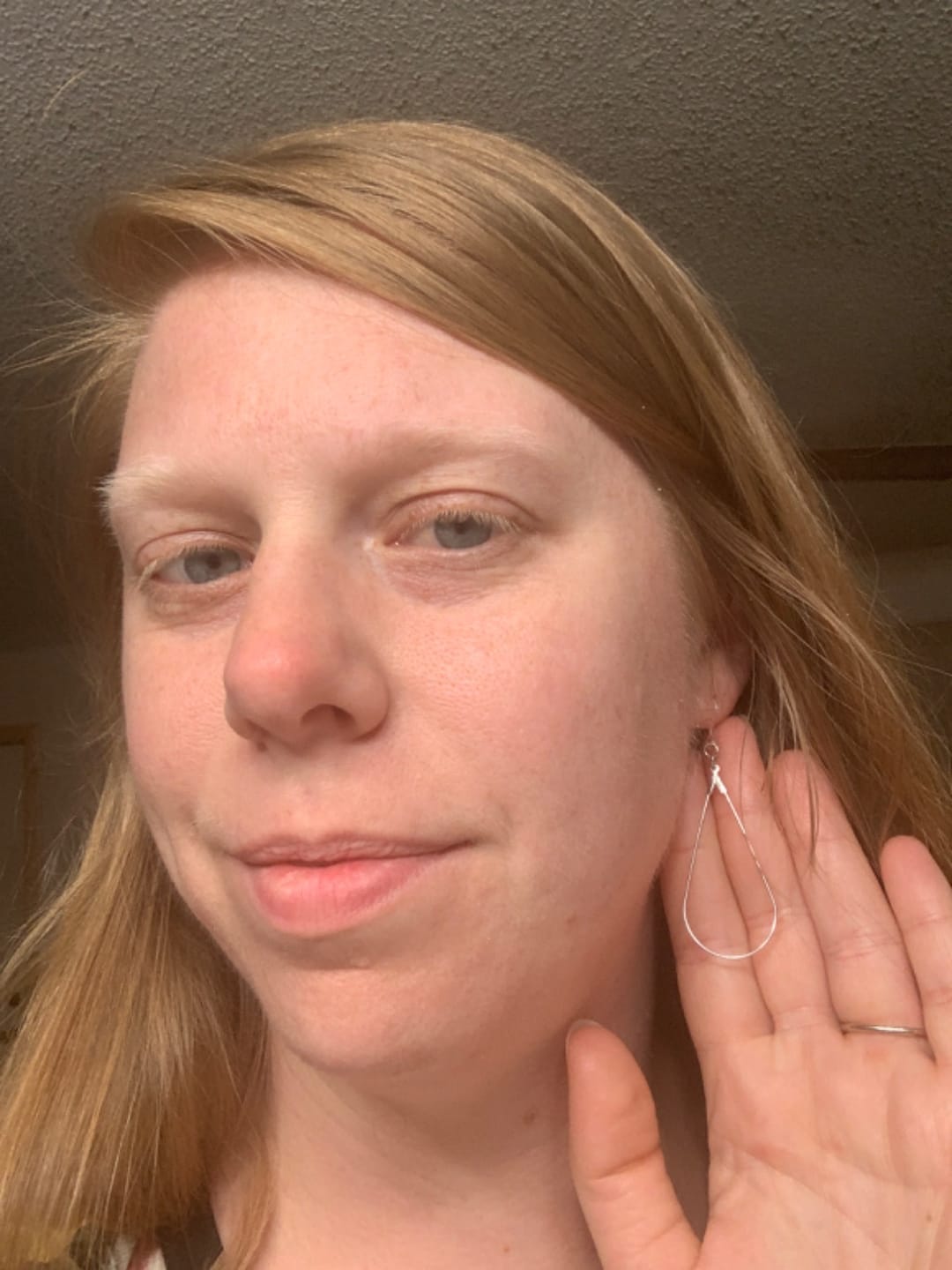 Customer photo review of Teardrop Safety Pin Dangles Hypoallergenic Earrings for Sensitive Ears Made with Plastic Posts