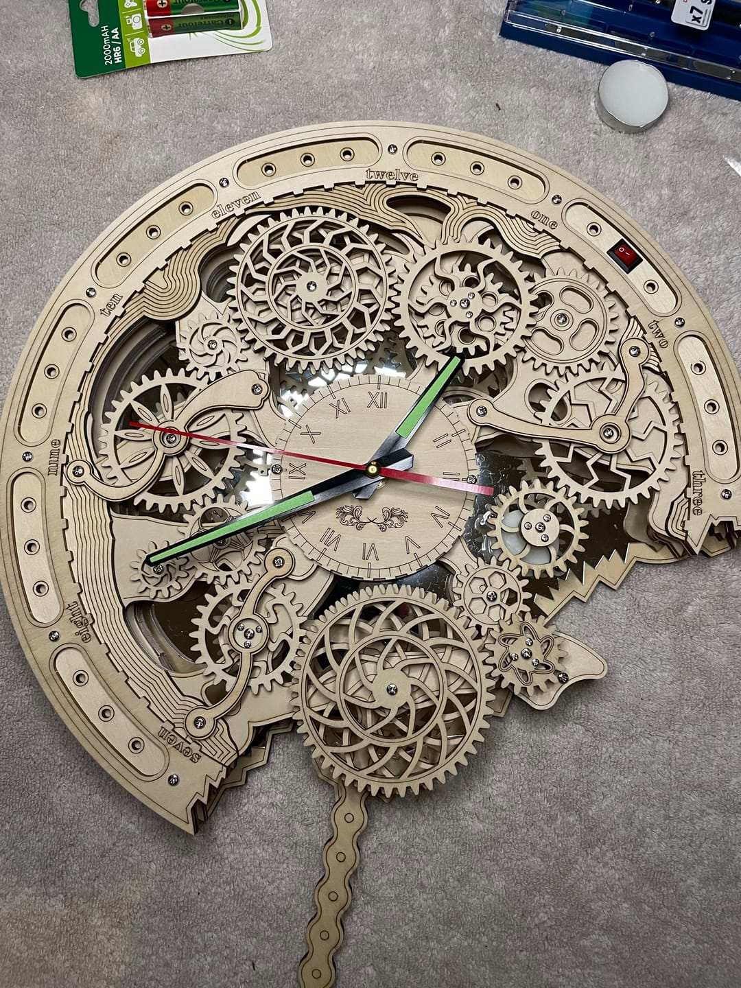 Customer photo review of Rokrgeek Gear Pendulum Clock 3D Wooden Puzzle