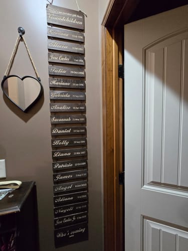 Customer photo review of Personalized Grandkids Hanging Sign (Engraved) Family Keepsake