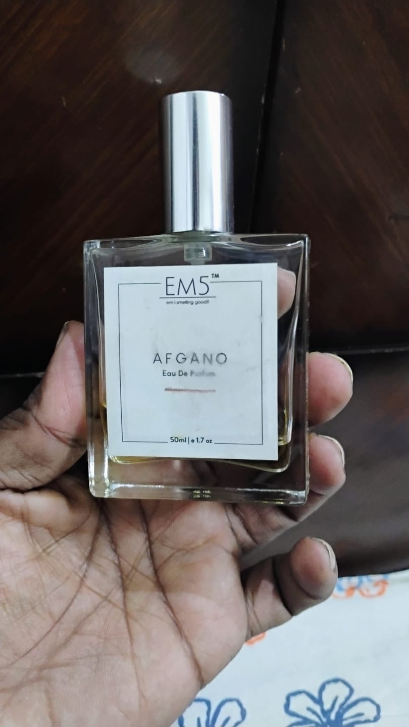 Customer photo review of EM5™ Afgano Perfume EDP Spray for Men | Amber Smoky Oud Fragrance Accords | Luxury Gift for Men | Variants Available: 50 ml Spray / 15 ml Spray