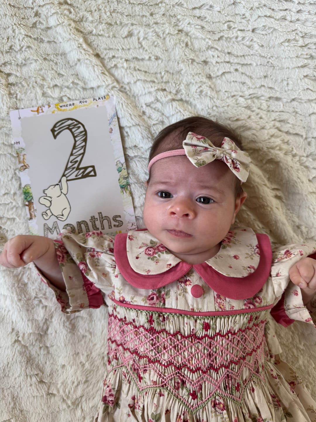 Customer photo review of Vintage Floral Baby Headband