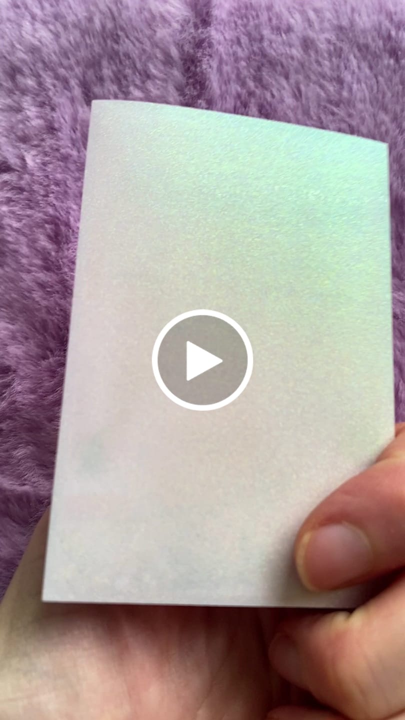 Customer video review of PREMIUM IRIDESCENT PHOTOCARD SLEEVES - OPAL