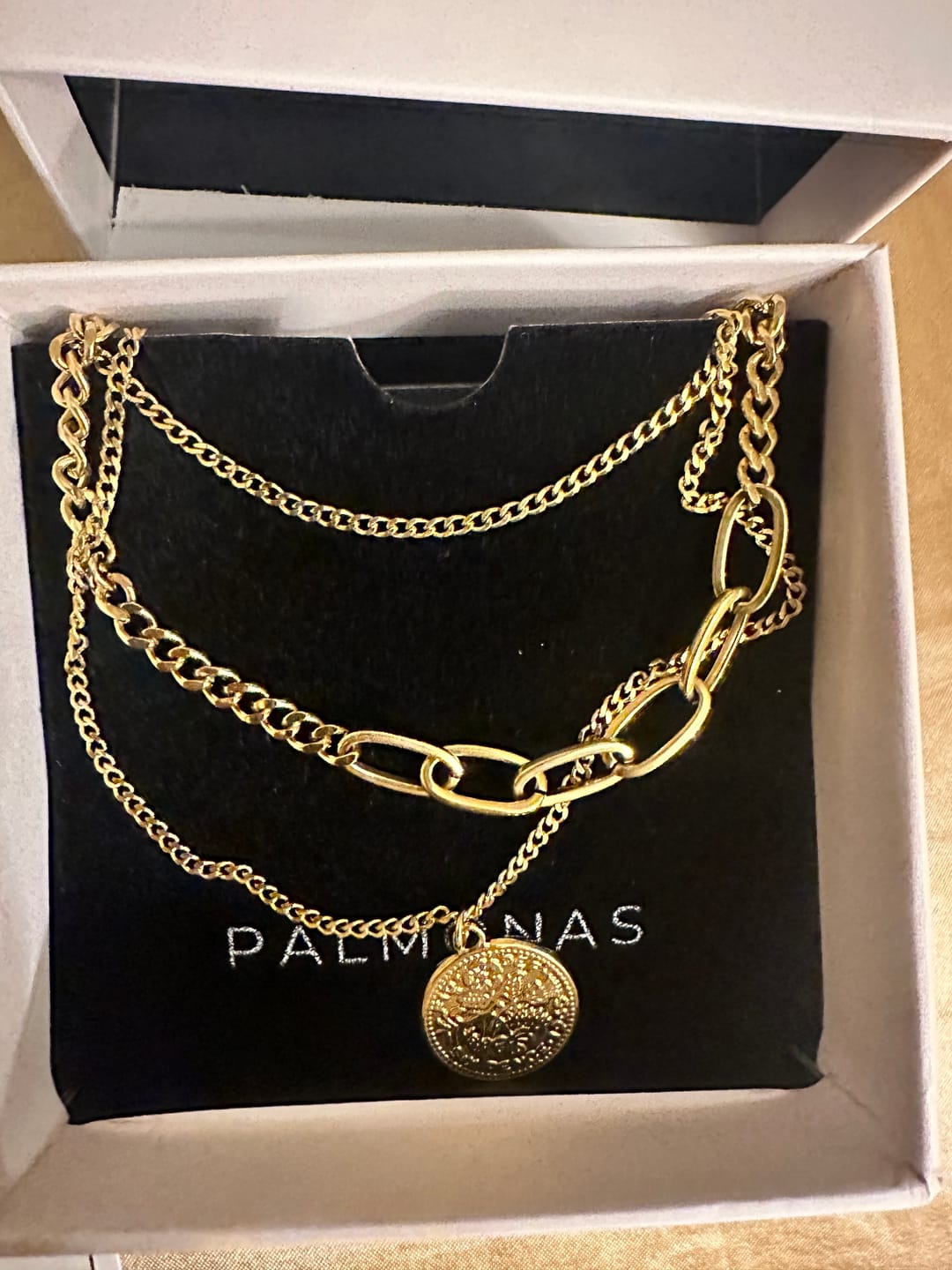 Customer photo review of Penny Elizabeth Three Layer Necklace