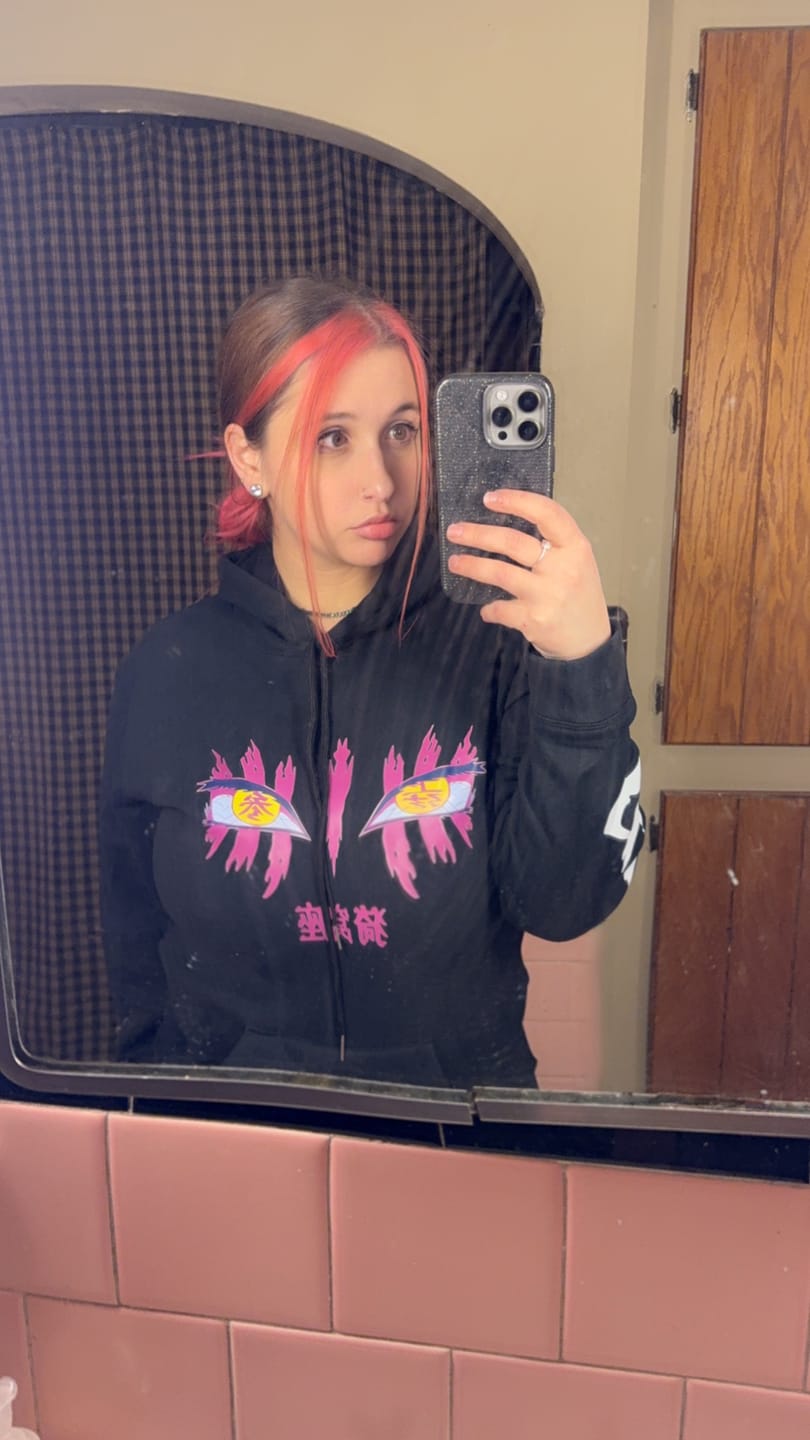 Customer photo review of Demon Slayer Akaza Immortal Graphic Hoodie