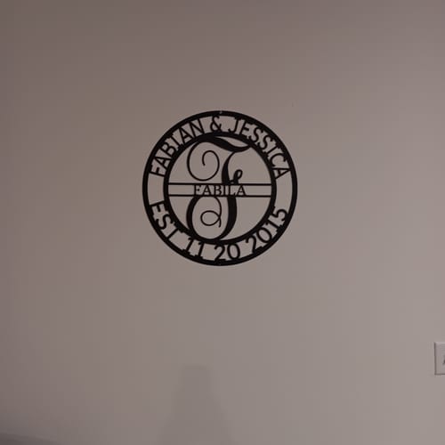 Customer photo review of Elaborate Name - Steel Sign