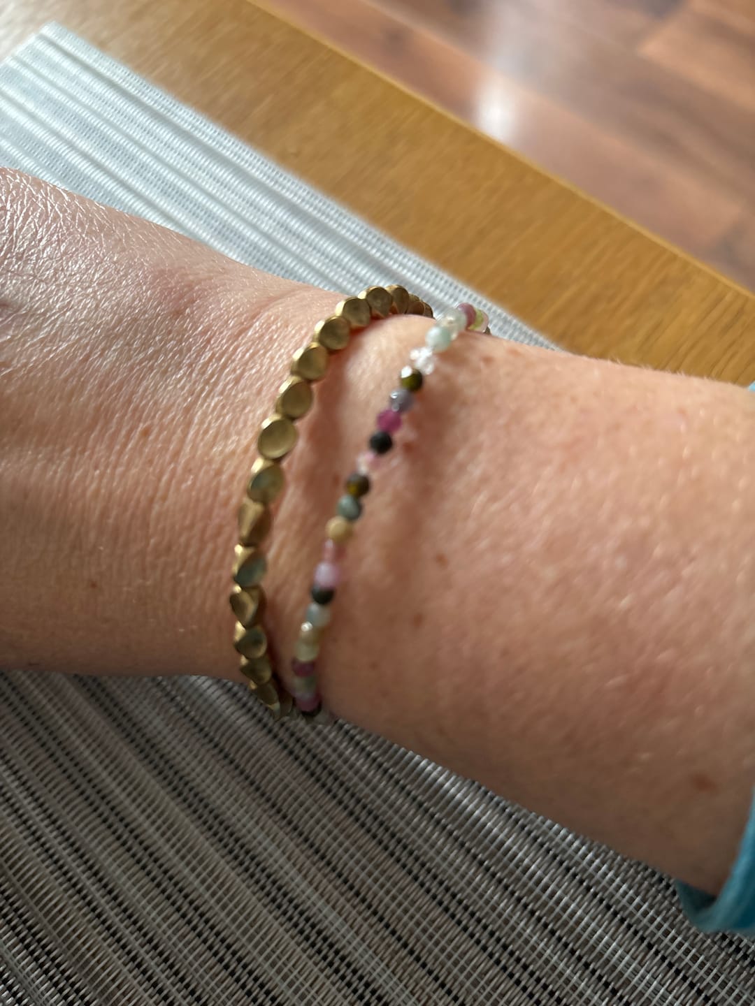 Customer photo review of Buddha Stones Tibetan Copper Beads Healing Luck Bracelet