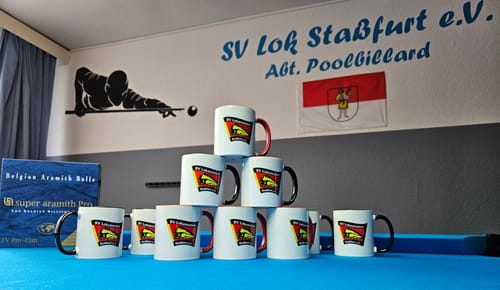 Customer photo review of TassenExpress - Becher Keramik Tasse mit Logo bedruckt 325ml Firmenlogo