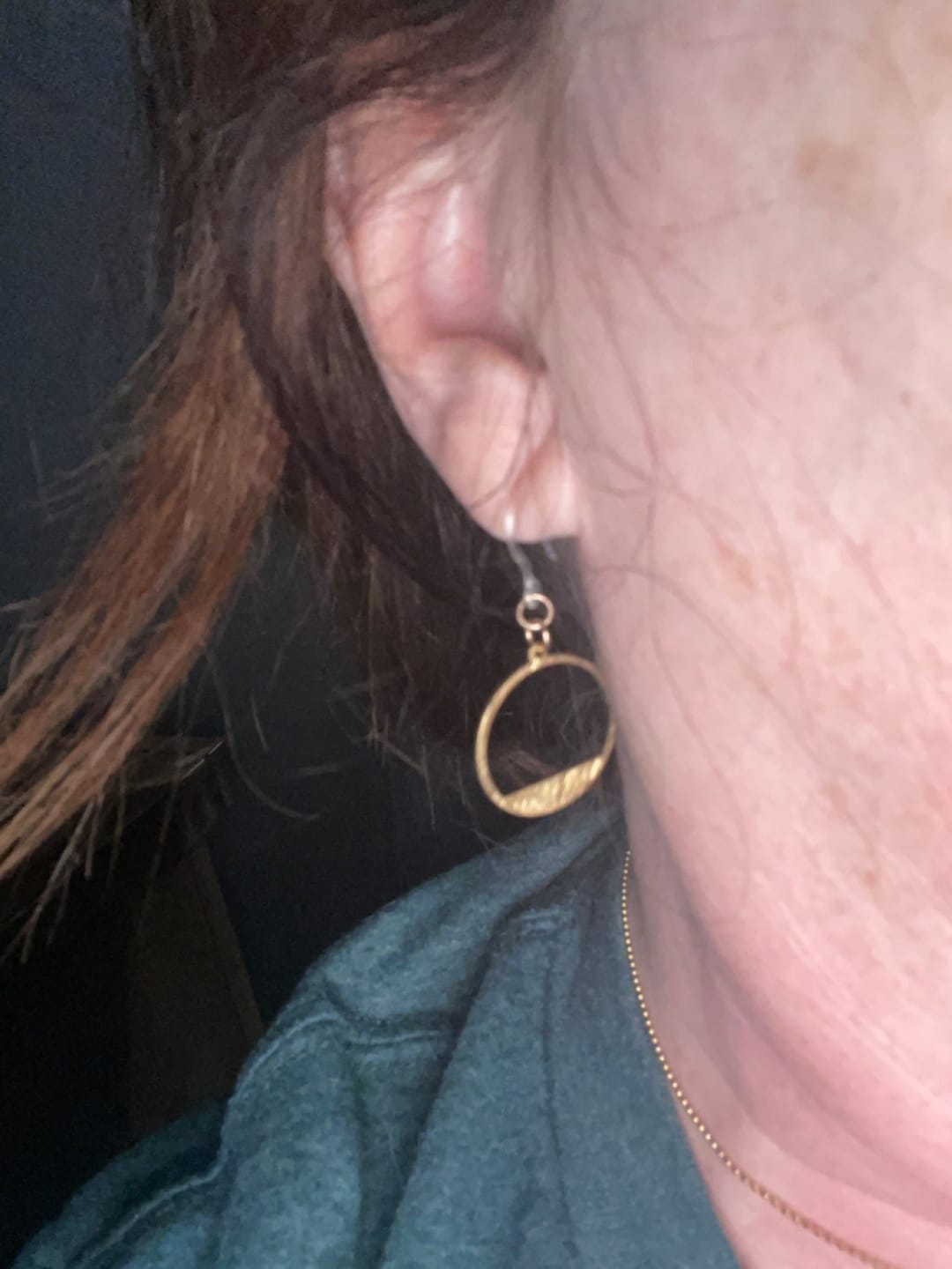 Customer photo review of Mosaic Teardrop Dangles Hypoallergenic Earrings for Sensitive Ears Made with Plastic Posts