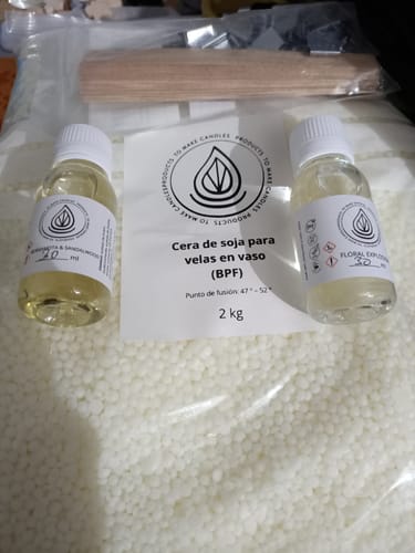 Customer photo review of Cera de Soja para Velas en Vaso (BPF)