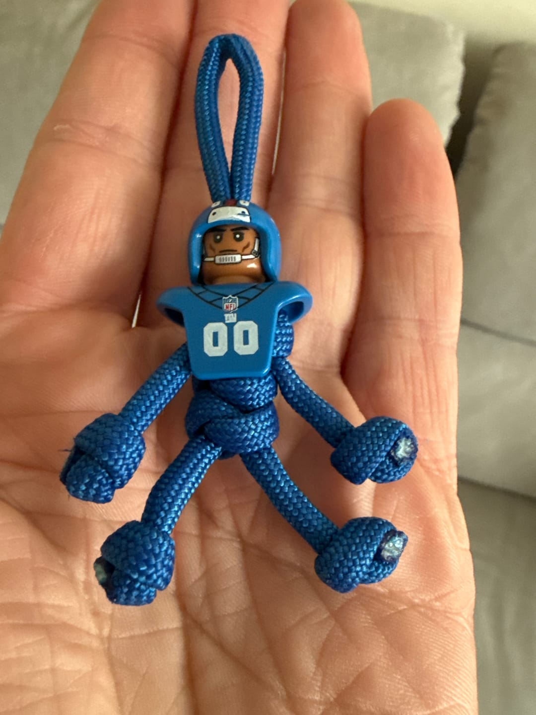 Customer photo review of New York Giants Paracord Buddy Keychain