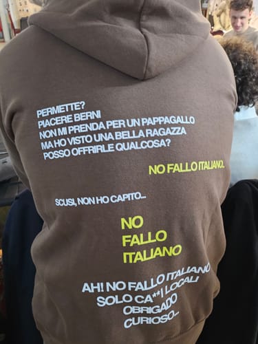 Enrico S. review of Hoodie NO FALLO ITALIANO image 1 out of 1