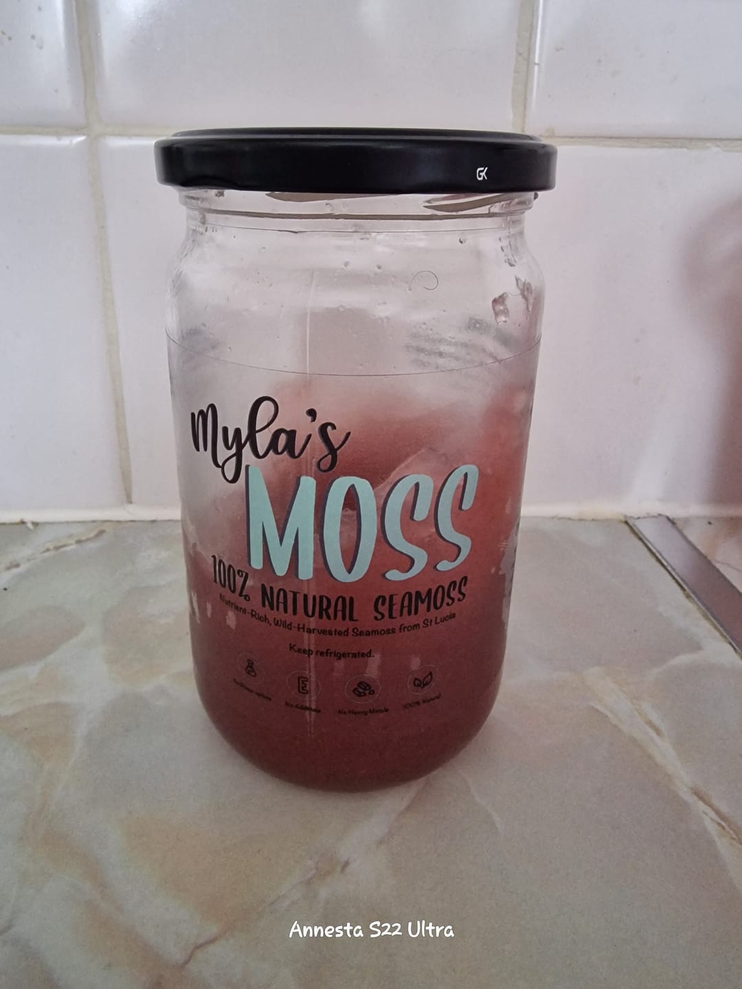 Customer photo review of Seamoss Gel Bundle - Purple & Gold (720ml each)
