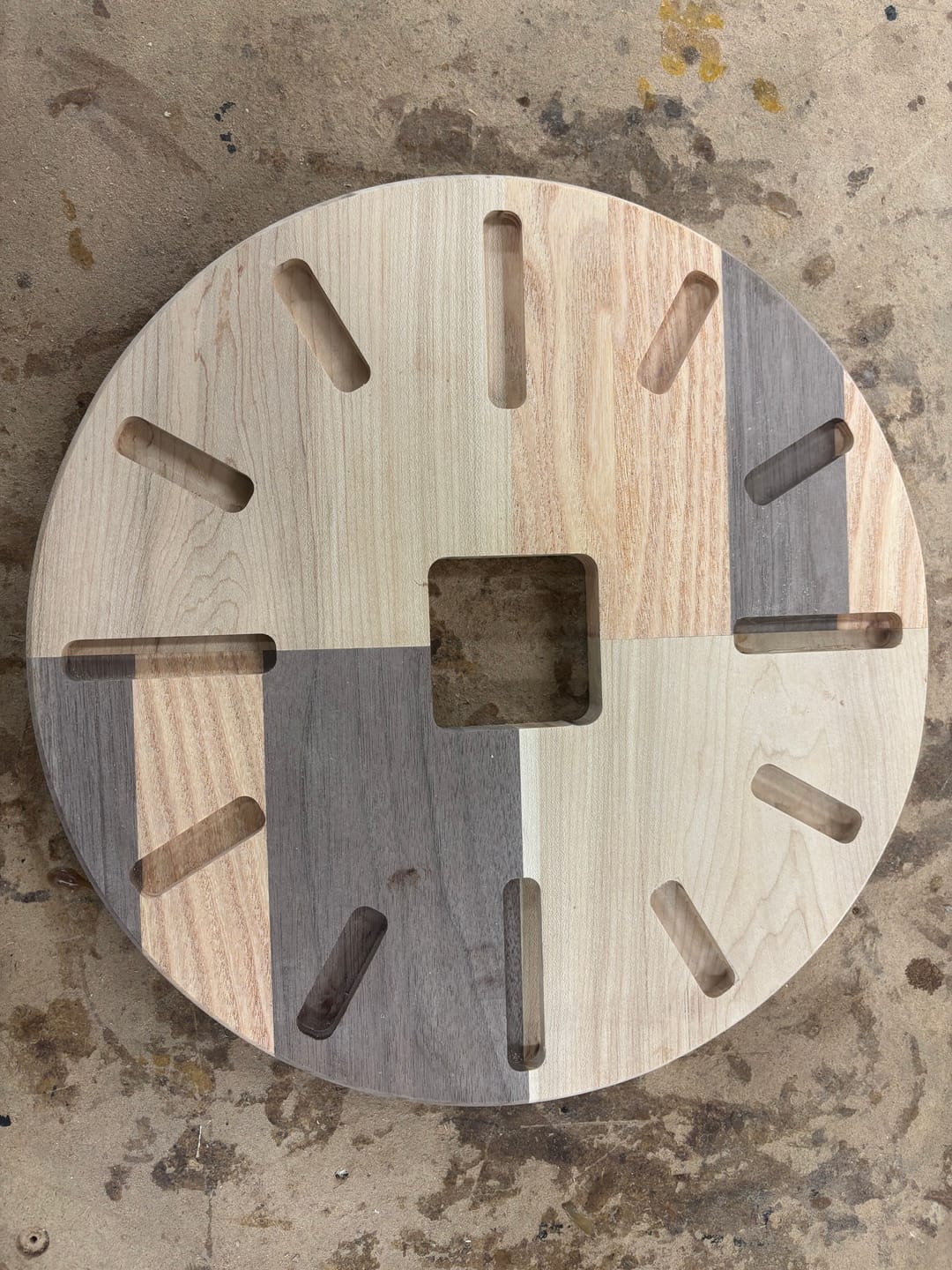 Customer photo review of 12" Circle + Clock Dials Style 2 Acrylic Router Template