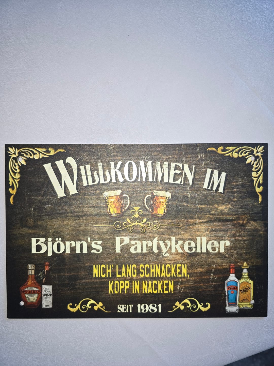 Customer photo review of Meine Bar - Indoor-Türschild
