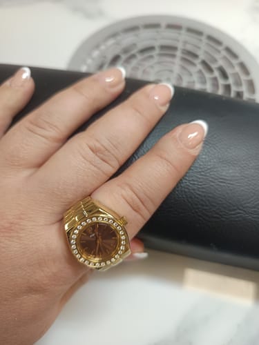Customer photo review of Luxe Classic Diamond Watch Ring