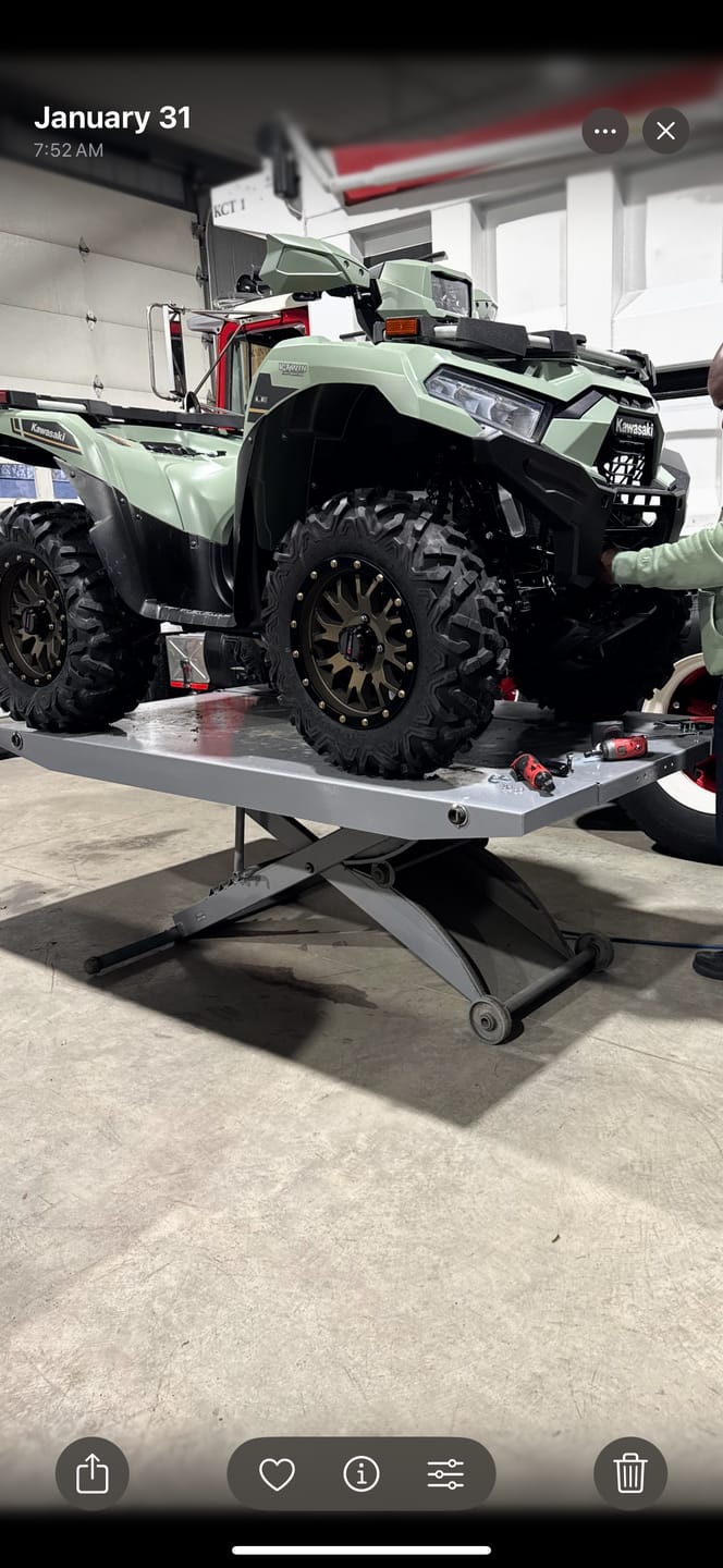 Customer photo review of Complete Aluminum Skid Plates for Kawasaki Brute Force 750i