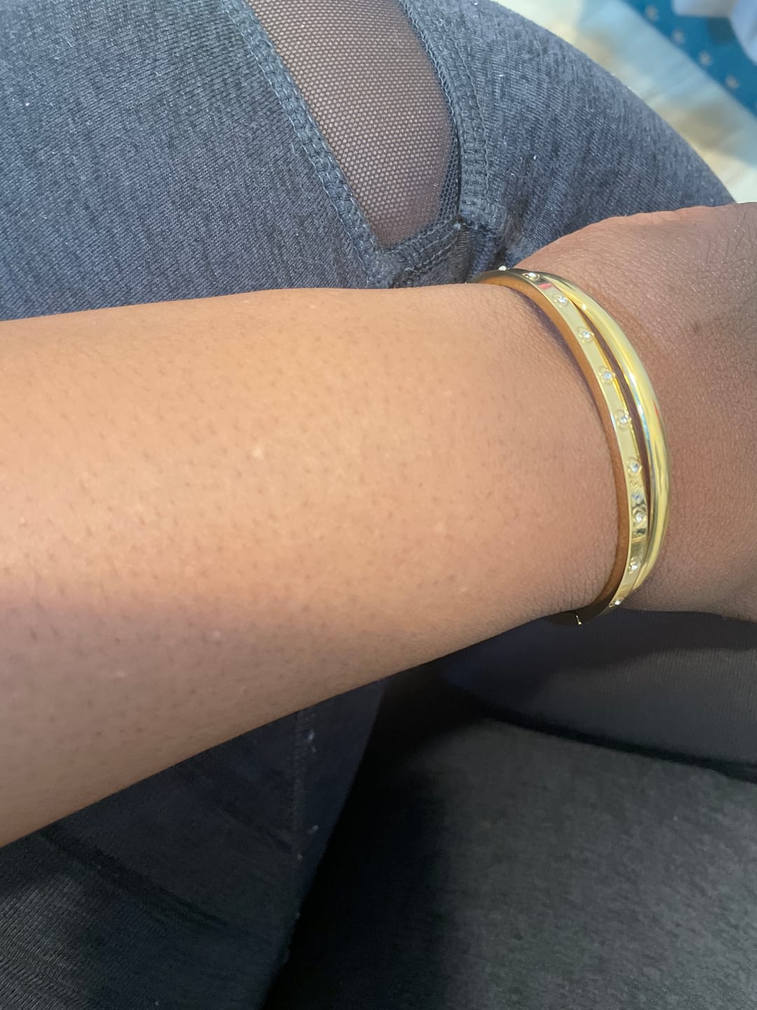 Customer photo review of Crystal Bangle Bracelet