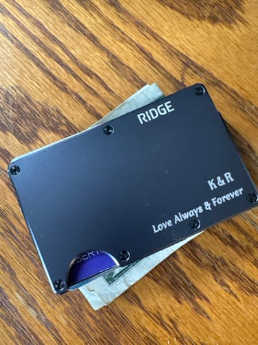 Customer photo review of Aluminum Wallet | Money Clip