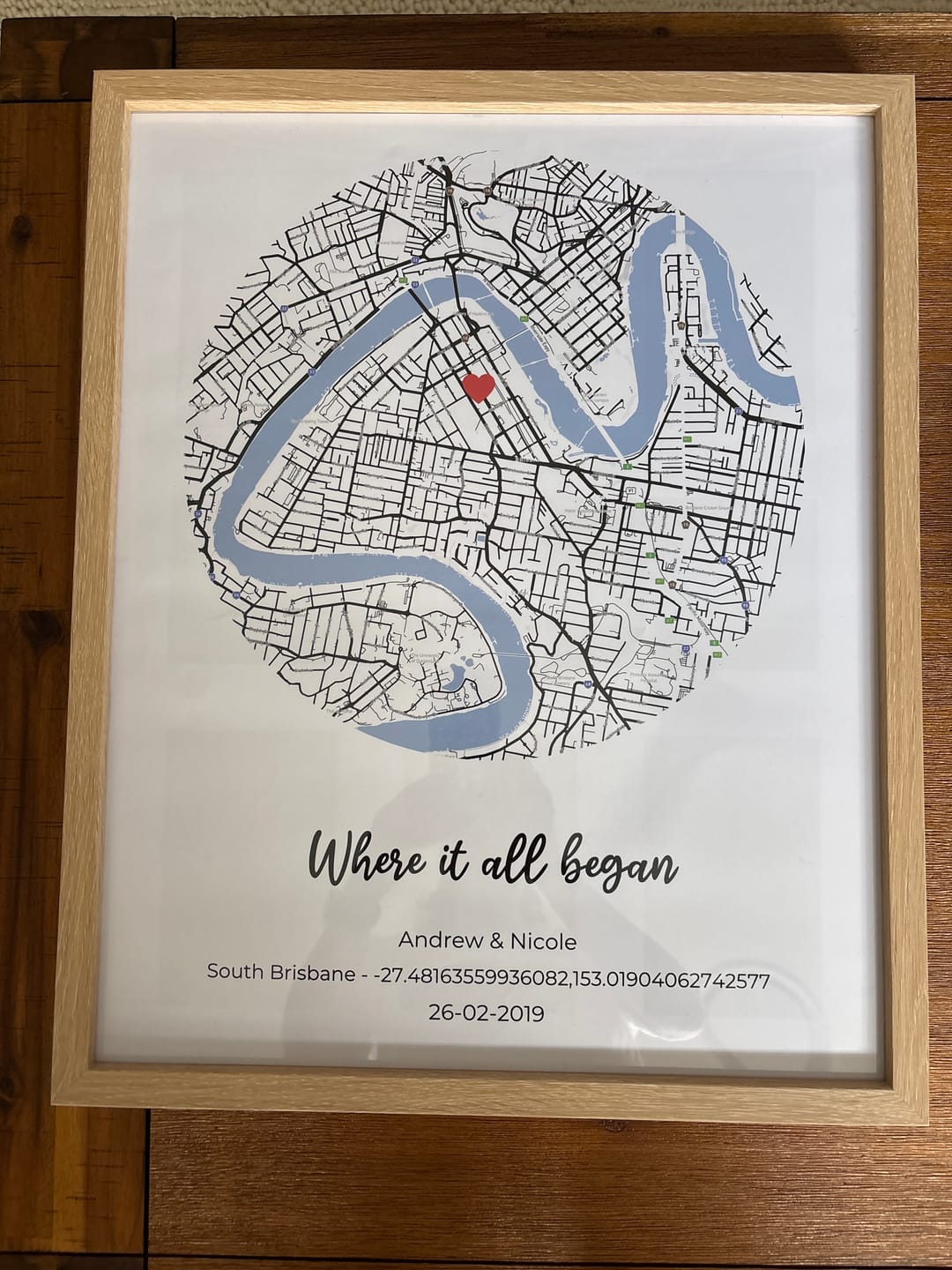 Customer photo review of Where it all began - Personalised Poster