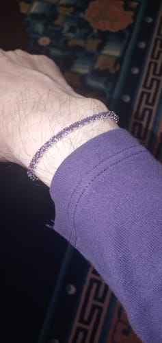 Customer photo review of Bracciale Tennis zirconi Lilla 3 mm