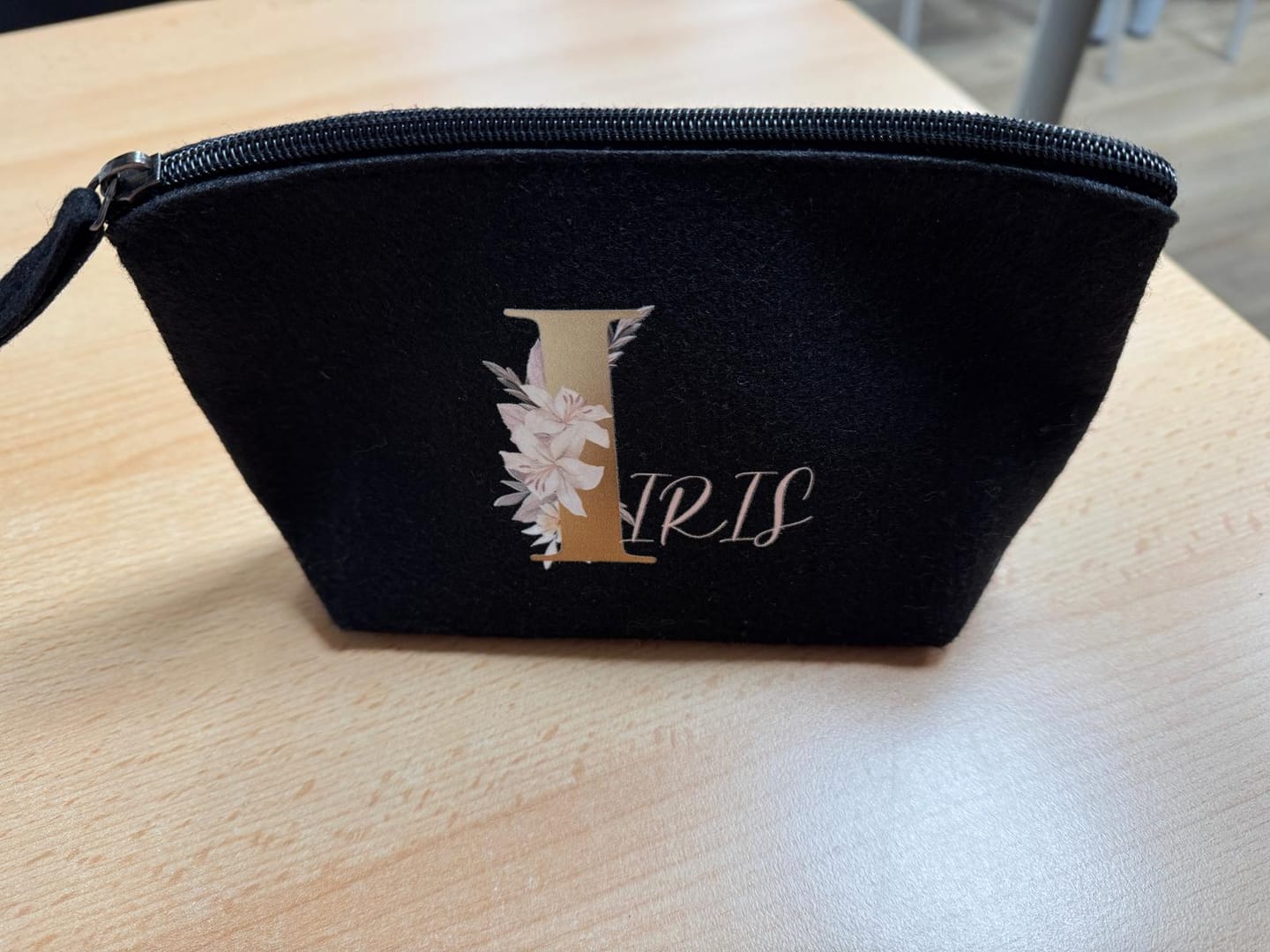 Customer photo review of Deine Initiale - Individuelle Kosmetiktasche Filz