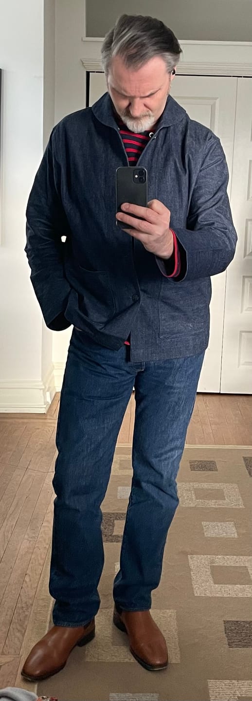 Customer photo review of 1922 USN 2nd Denim Coverall Utility Jacket