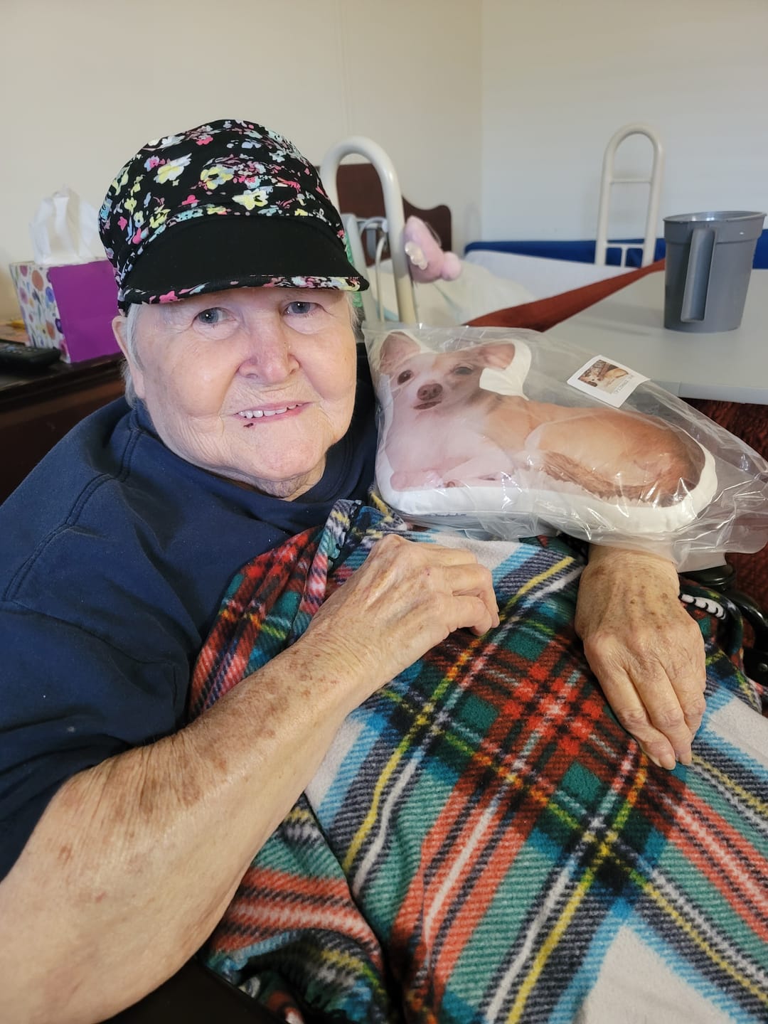Customer photo review of Custom Dog Shaped Memorial Pillow for Pet Owners from Your Pet Picture