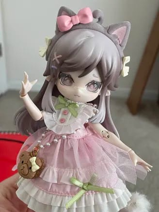 Customer photo review of Minty Series Cherry Cake 1/12 BJD Limited Clothing Set