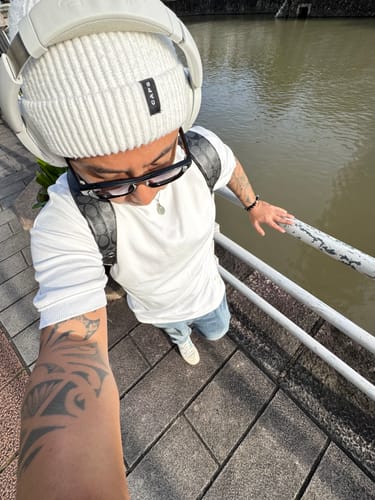 Customer photo review of LOGO FISHERMAN BEANIE.