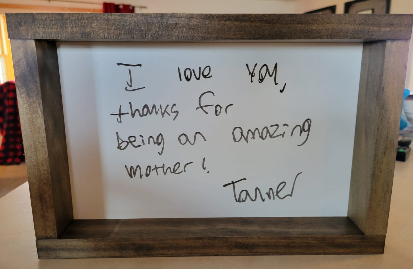 Customer photo review of Custom Handwriting Sign - Memorial Keepsake