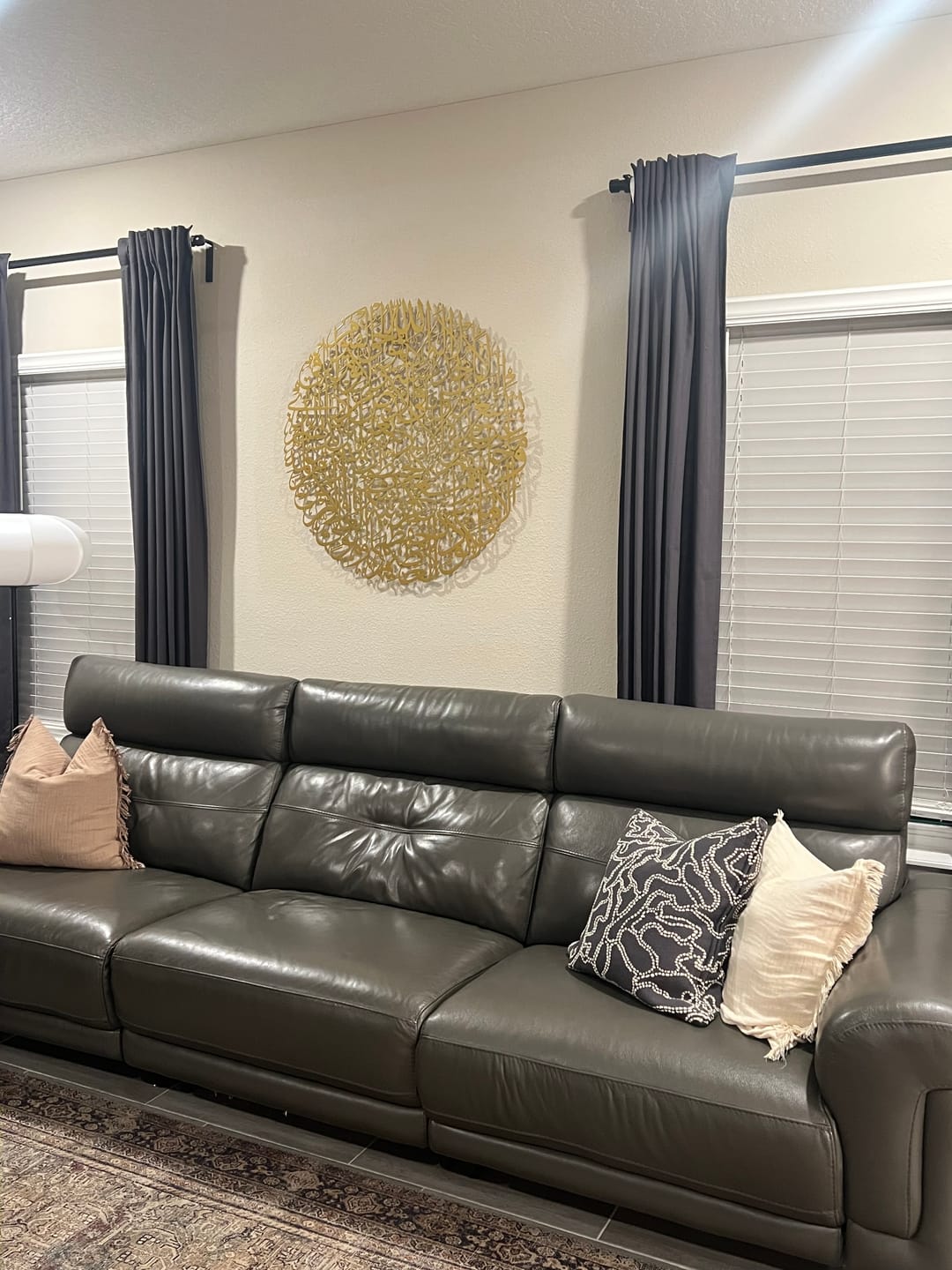Customer photo review of Ayatul Kursi Calligraphy Full Circular Metal Islamic Wall Art