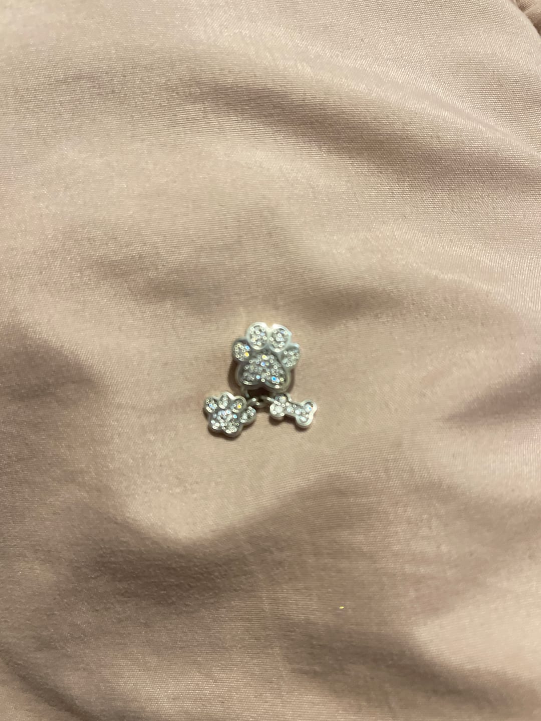 Customer photo review of Charm Huellas de Perrito & Hueso Diamantado