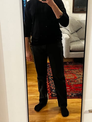 Customer photo review of Vintage Wrangler Pants Mens 34 x 34 Black Denim Jeans