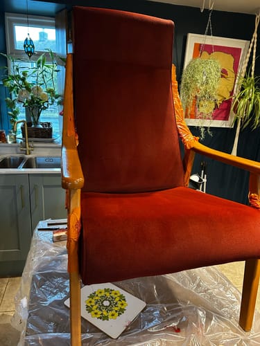 Customer photo review of Fabric Paint -- Maroon