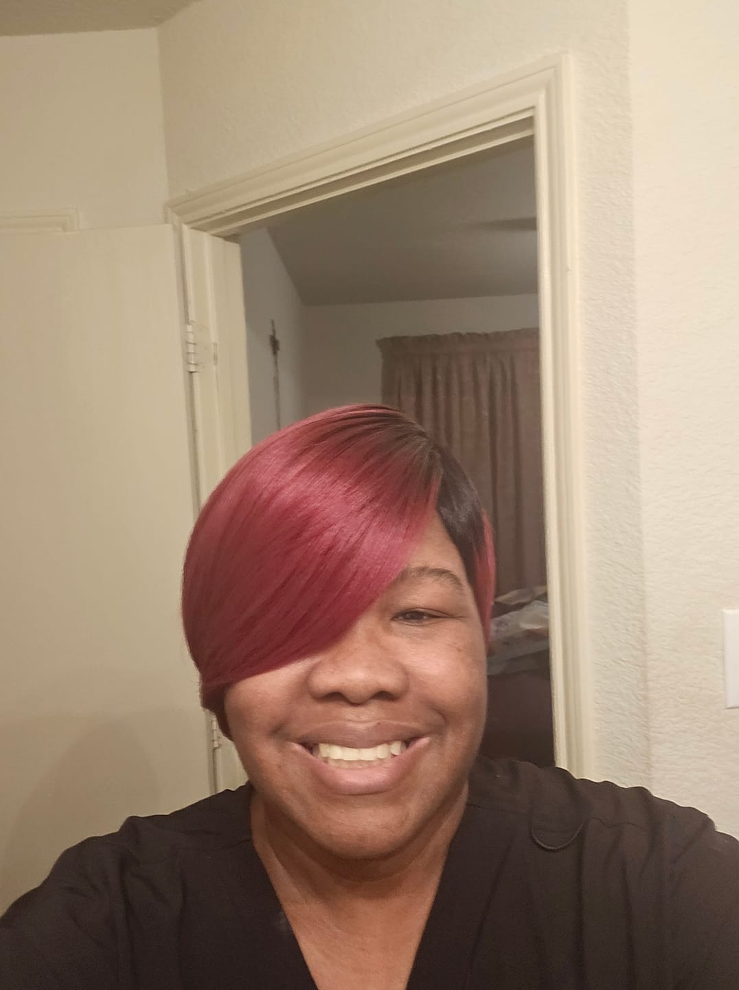 Customer photo review of It's a Cap Weave Human Hair Wig CYNTHIA