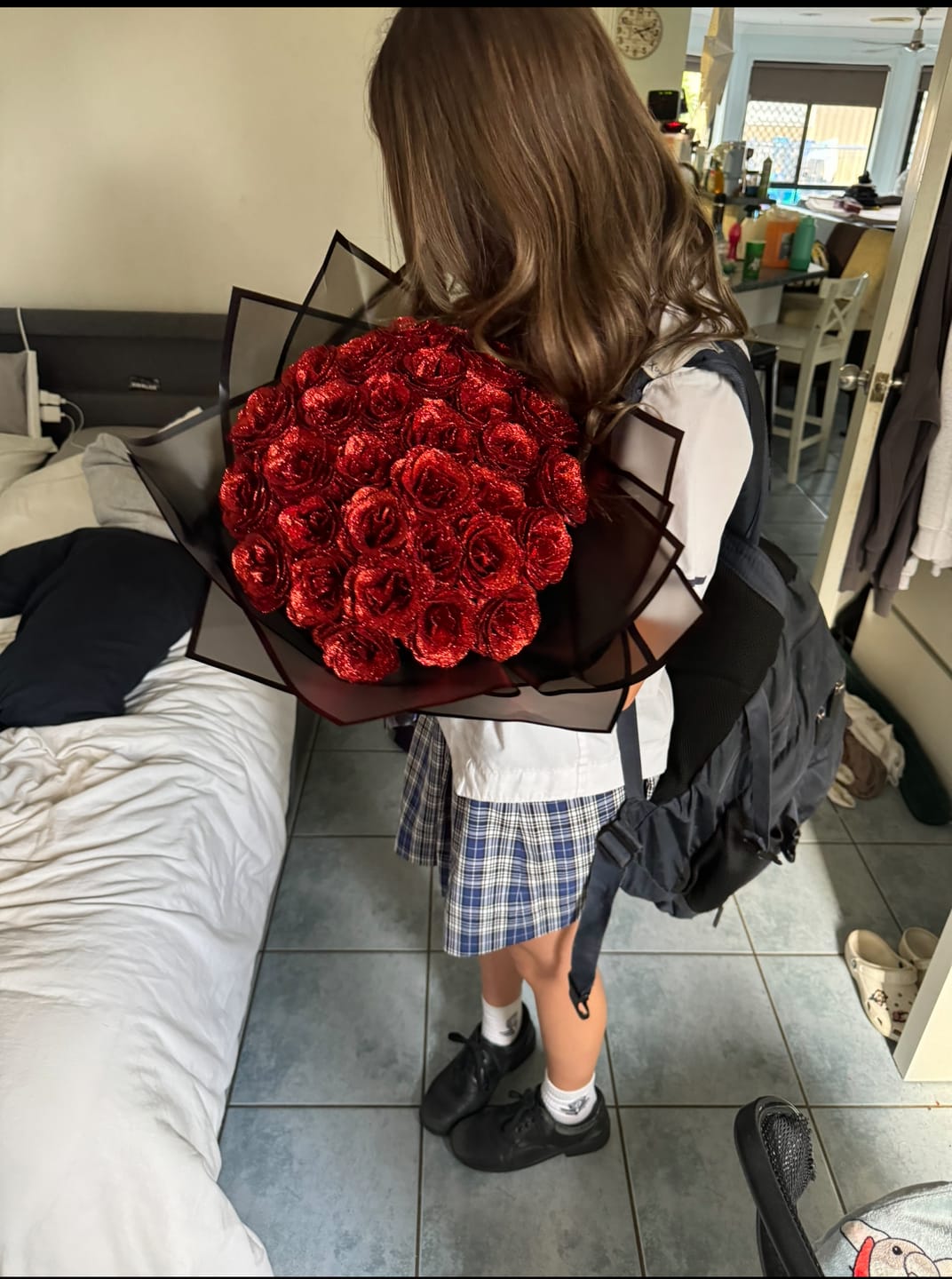 Customer photo review of Glitter Rose Bouquet