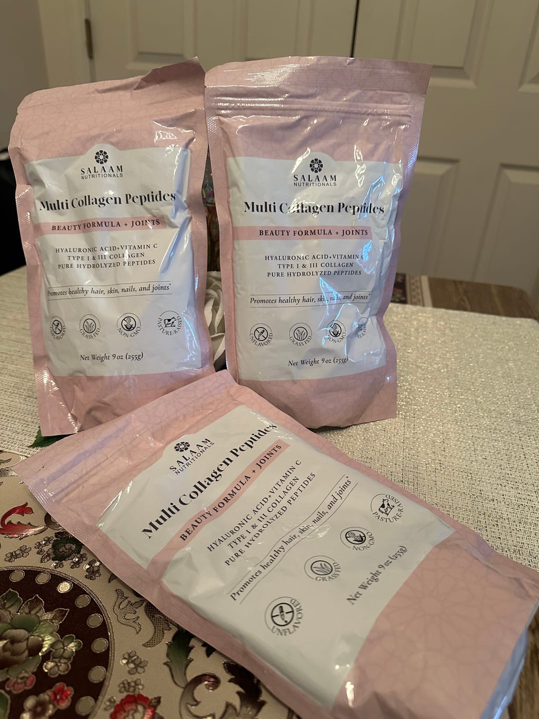 Customer photo review of Pure Halal Collagen Hydrolyzed Peptides Type 1 & 3 Powder - With Vitamin C & Hyaluronic Acid | Salaam Nutritionals