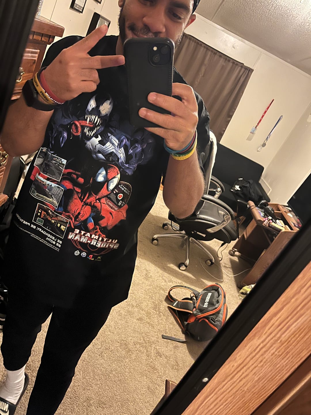Customer photo review of Video Games 'Ultimate Spider-Man' Staple T-Shirt